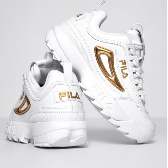 Fila white with gold clearance